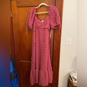 COPY - Endless Rose Anthropologie textured MIDI-Dress